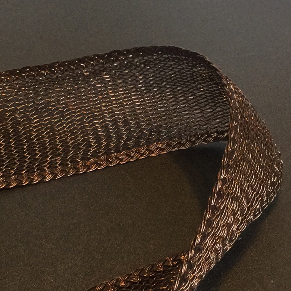 🔴Chico's Dark Brown Woven D-Ring Belt with Gold-Tone - Picture 4 of 5